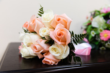 Beautiful bouquet of flowers for wedding ceremony