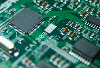 microprocessor closeup photo