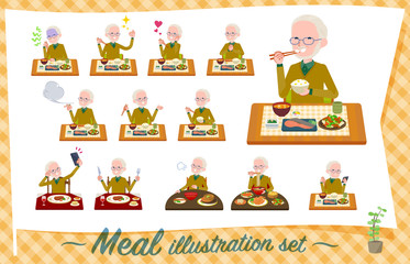 flat type Yellow knit old man White_Meal