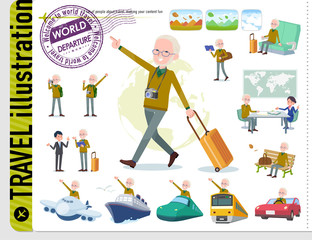 flat type Yellow knit old man White_travel