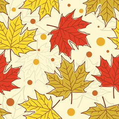 leaf seamless pattern vector