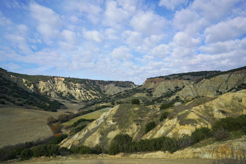 Naklejka premium The scenic cliffs from Kula, Turkey