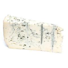 Italian Gorgonzola cheese isolated on a white studio background.