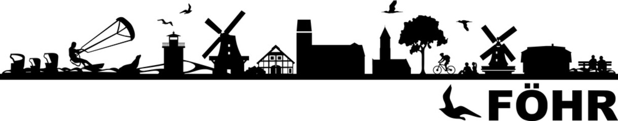 Fototapeta premium Föhr Skyline Landscape