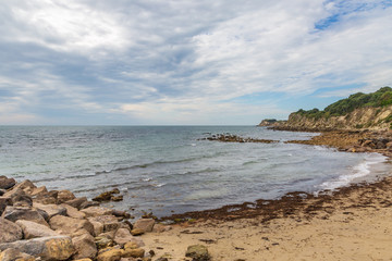 Looking across the bay at Steephill Cove, near Ventnor, on the Isle of Wight
