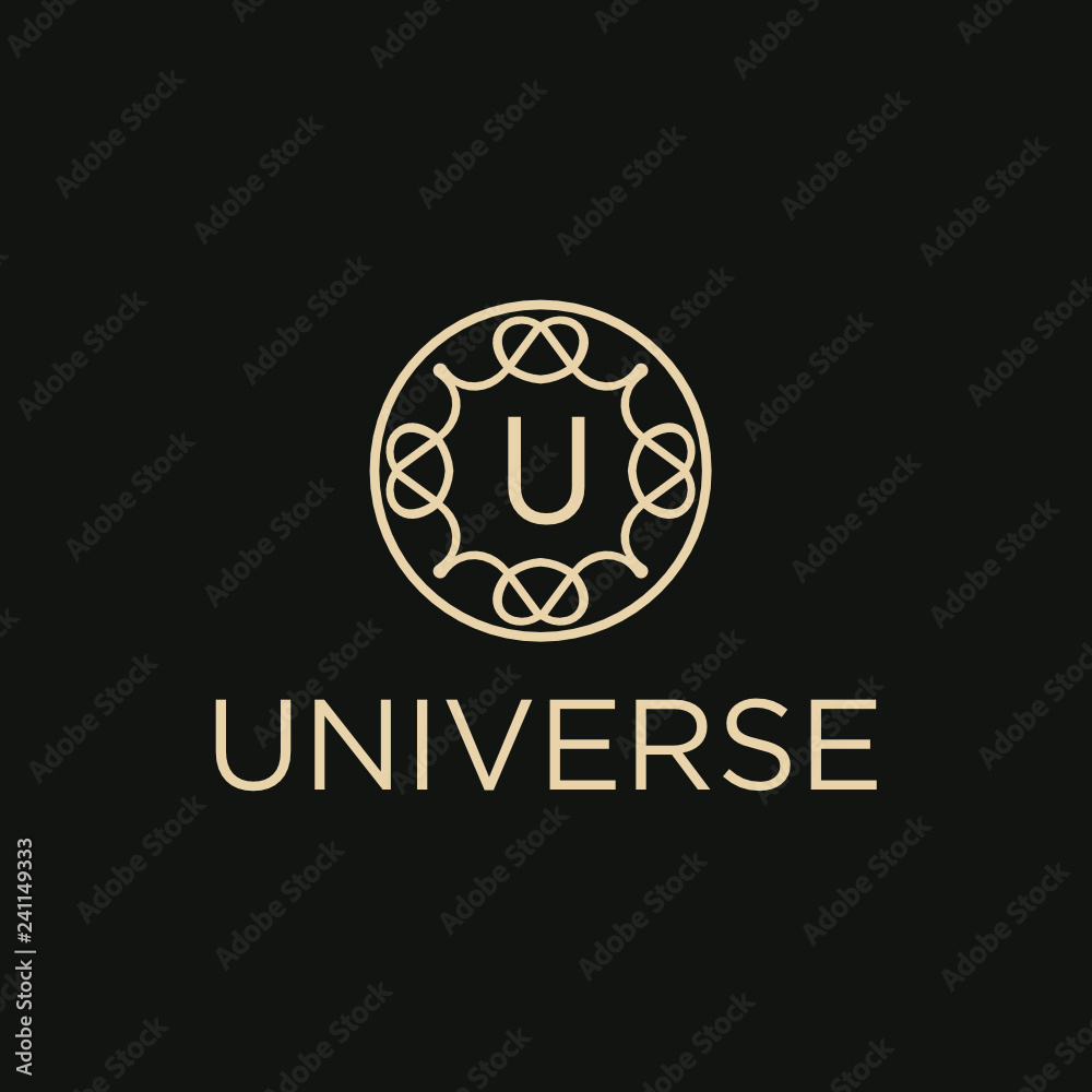 Poster premium linear shield monogram letter w logotype. elegant crest leaf stamp icon vector logo. luxury 