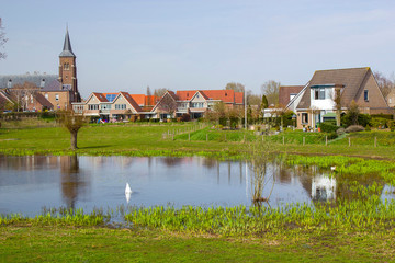 Fototapeta premium Traditional Dutch village Ooij, Netherlands