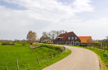 Fototapeta na wymiar county landscape in the Netherlands, near Ooij, Gelderland