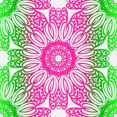 Abstract Floral Color Pattern. Seamless Vector Illustration. For Fantastic Design, Wallpaper, Background, Print. Neon color