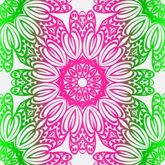Abstract Floral Color Pattern. Seamless Vector Illustration. For Fantastic Design, Wallpaper, Background, Print. Neon color
