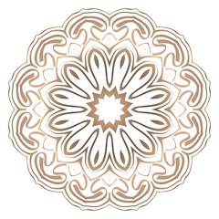 Floral color mandala. Arabic, Indian, motifs. Vector illustration.