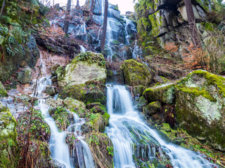 Blauenthal waterfall in East Germany