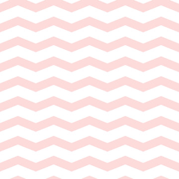 Seamless vector chevron pattern pink and white. Design for wallpaper, fabric, textile, wrapping. Simple background