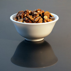 White Bowl with a walnuts