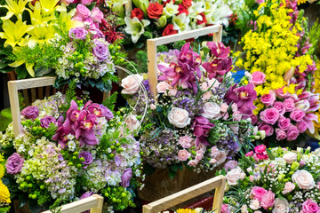 Fototapeta na wymiar Beautiful flowers with blurred background