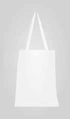 White shopping bag. vector illustration