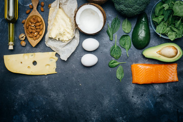 KETOGENIC DIET. Low carbs hight fat products. Healthy eating food, meal plan protein fat. Healthy nutrition. Keto lunch. Ketogenic diet breakfast.