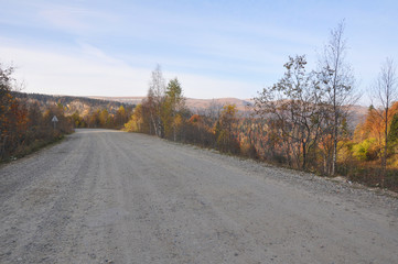 Fototapeta premium Dirt road on the plateau Lago-Naki. Caucasian Reserve. Russia