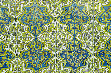 Portuguese tile house wall