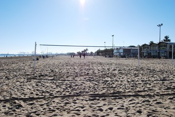 Beach Volley Ball Net, Valencia, Spain