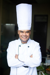 Happy Chef Cooking Healthy Food