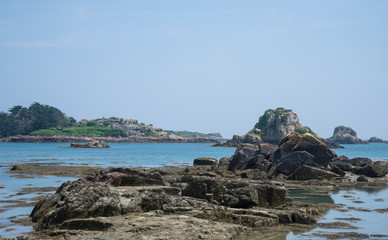 Littoral de l'île de Bréhat Côtes d'Armor Bretagne France
