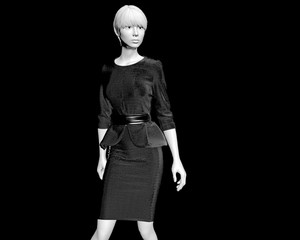 3d render of showroom mannequin