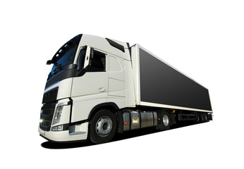 large truck with semi trailer