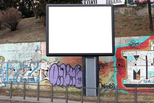Billboard mock up brankov most bridge belgrade serbia