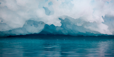 melting iceberg closeup