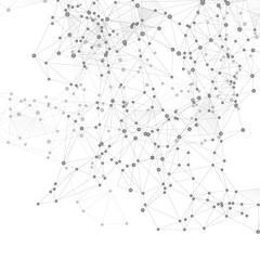 Fototapeta premium Gometric plexus structure cybernetic concept.