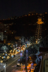Fototapeta na wymiar Haifa Christmas decorations