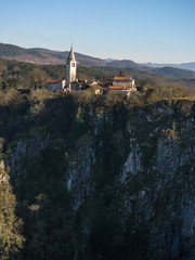 Village of Skocjan above the UNESCO heritage Skocjan cave