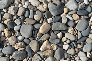 Background of gray round stones
