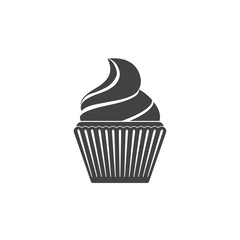 Cupcake icon. Vector. Isolated.