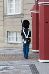 Soldier guarding entrance