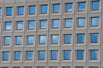 Cloud Reflections in Office Building Windows