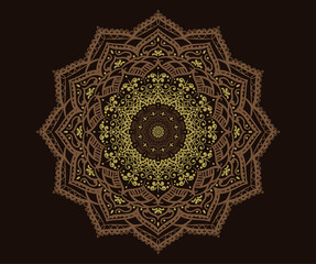 Modern Decorative floral color mandala.