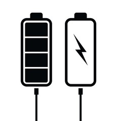 battery charging levels icons