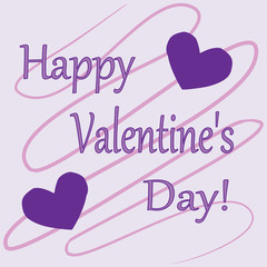 Valentine-Purple Hearts with Scribble
