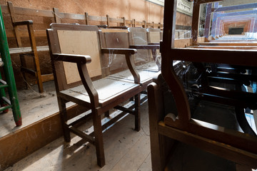 Old seats of an old cinema