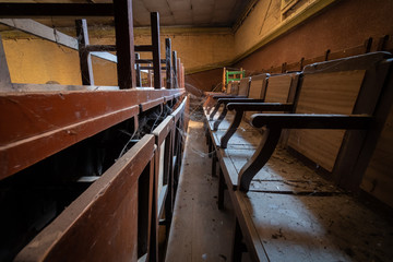 Old seats of an old cinema
