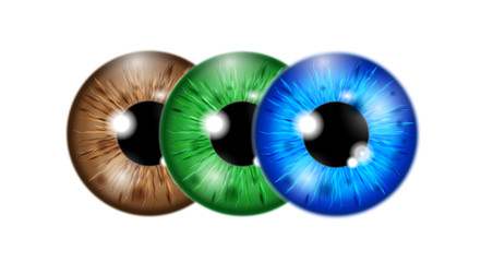 set of realistic eyeballs