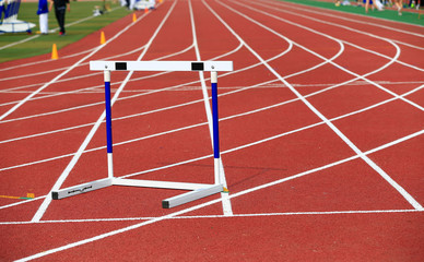 Hurdle rack, in the track and field