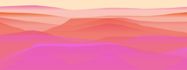 Farbige Berge, Wellen, abstrakte Oberfläche, moderner Hintergrund, Vektorgrafik Illustration für dein Projekt