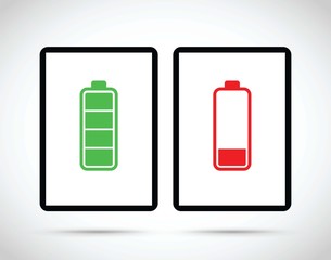 Tablet battery charging icon