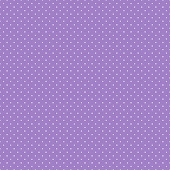 Polka Dots Seamless Pattern - Tiny white polka dots on light purple background