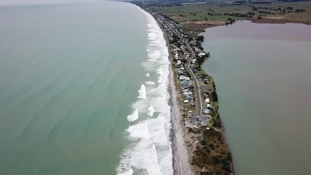 Aerial New Zealand Waters Edge