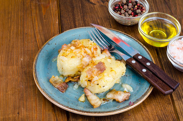 Cepelinai Potatoes with meat gravy