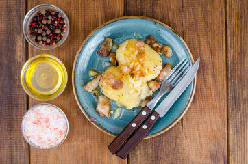 Cepelinai Potatoes with meat gravy